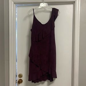high low maroon dress